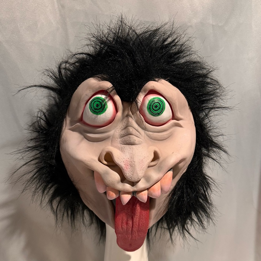 Vintage Black and White Monster Latex Adult Halloween MaskMask